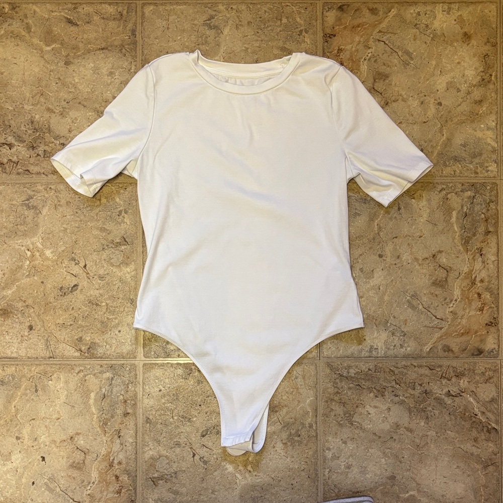 White Shein Size Large One Piece Bodysuit